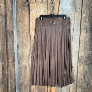 Laffaire Brown Pleated Women's Skirt